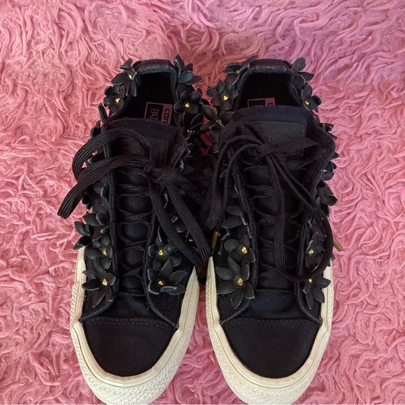Converse X PatBo Chuck Taylor Studs & Flower Sneakers Black Size 6.5 - Picture 2 of 15